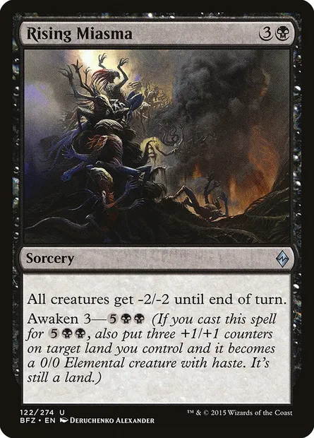 Rising Miasma, Magic card BFZ 122 — Battle for Zendikar set