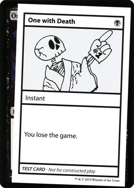 One with Death, carte Magic CMB2 45 — extension Mystery Booster Playtest Cards 2021