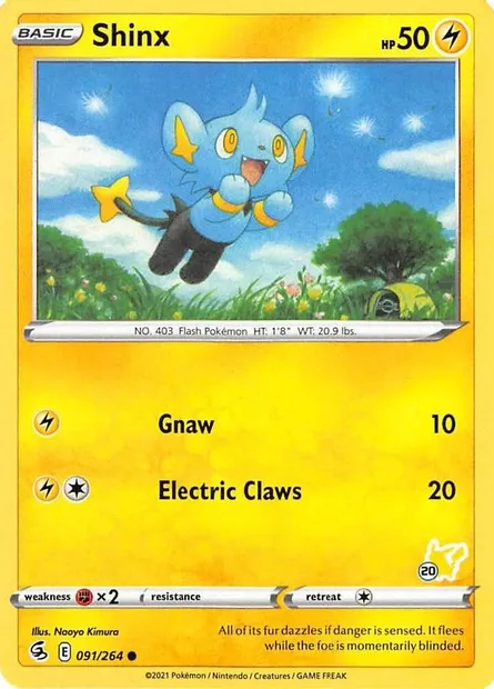 Shinx, Pokémon card BA22 091-20 — Battle Academy 2022 set