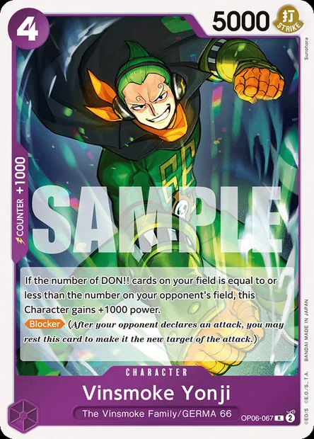 Yonji Vinsmoke, carte One Piece OP06-067 — extension ONE PIECE CARD THE BEST