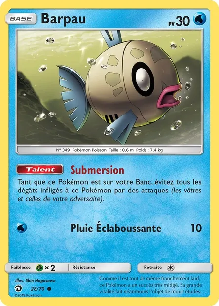 Barpau, carte Pokémon DRM 28 — extension Majesté Des Dragons