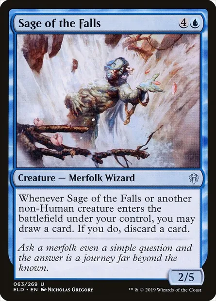 Sage of the Falls, Magic card ELD 63 — Throne of Eldraine set