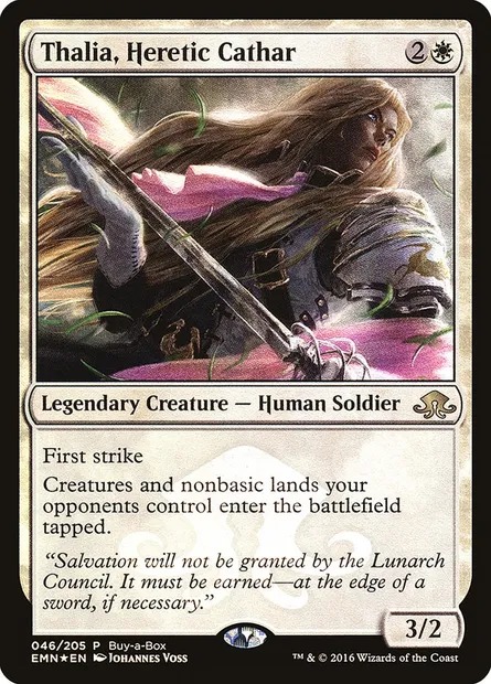 Thalia, Heretic Cathar, Magic card PEMN 46 — Eldritch Moon Promos set