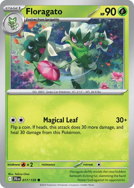 Floragato, Pokémon card JTG 017 — Journey Together set