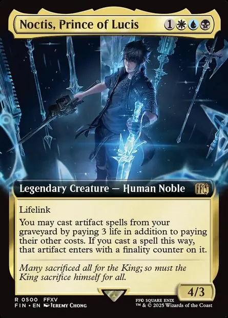 Noctis, Prince of Lucis, Magic card FIN 500 — Final Fantasy set