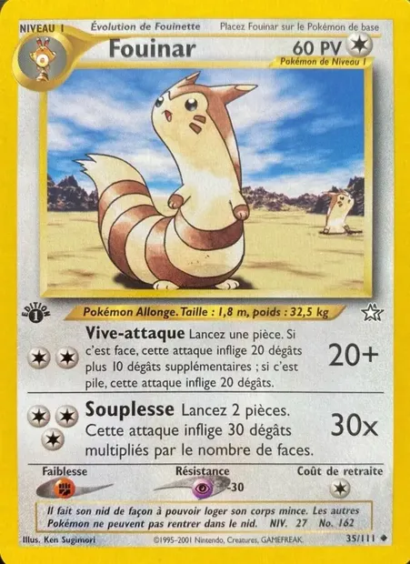 Fouinar, carte Pokémon NG 35 — extension Neo Genesis
