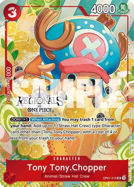 Tony Tony.Chopper, One Piece card OP01-015 — ROMANCE DAWN set