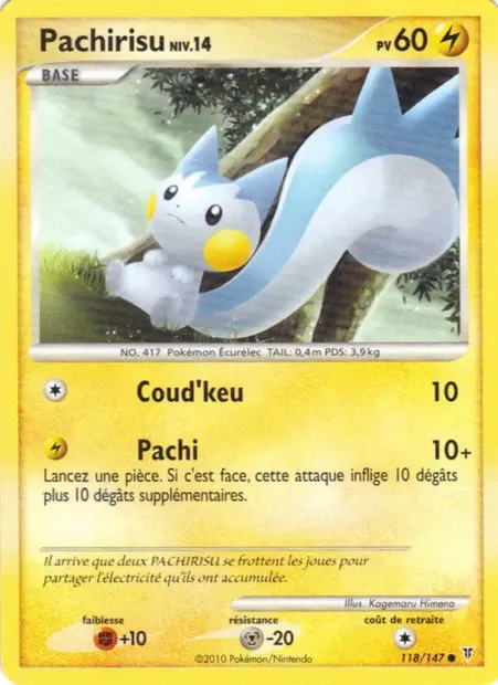 Pachirisu, carte Pokémon SV 118 — extension Vainqueurs Suprêmes