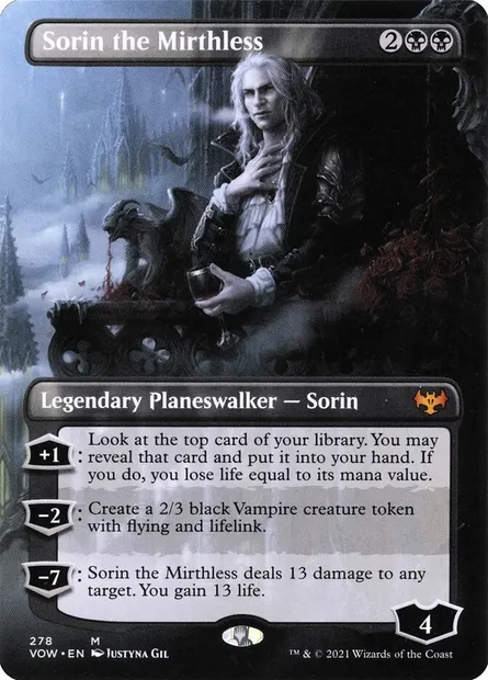 Sorin the Mirthless, Magic card VOW 278 — Innistrad: Crimson Vow set