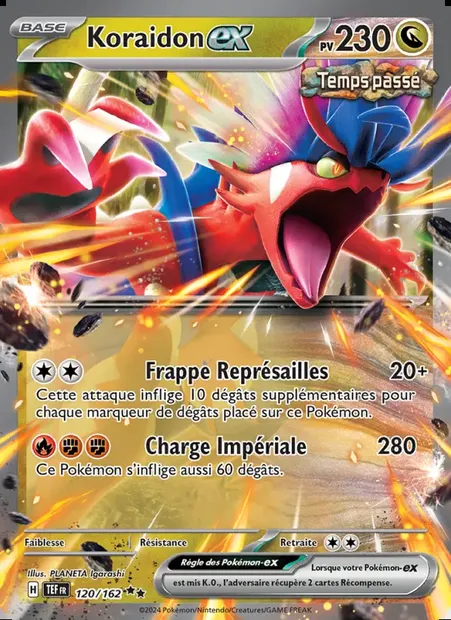 Koraidon-ex, carte Pokémon TEF 120 — extension Forces Temporelles