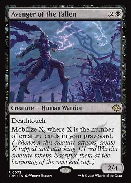 Avenger of the Fallen, Magic card TDM 73 — Tarkir: Dragonstorm set