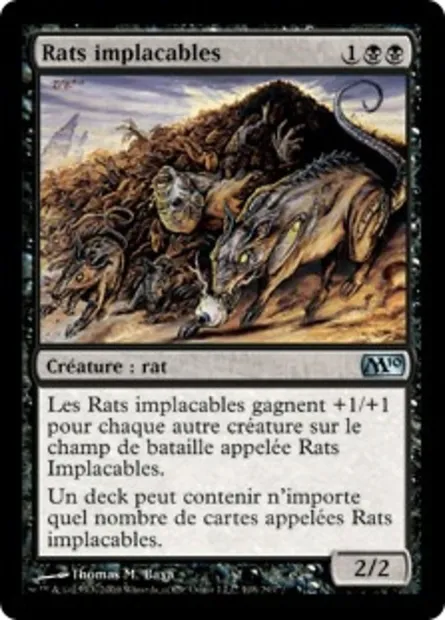Rats implacables, carte Magic M10 108 — extension Magic 2010