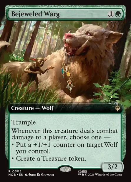 Bejeweled Warg, Magic card HOB 305 — The Hobbit set