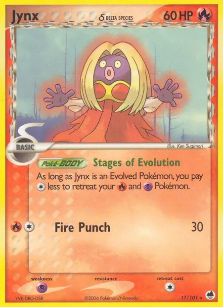 Jynx δ, Pokémon card DF 17 — Dragon Frontiers set