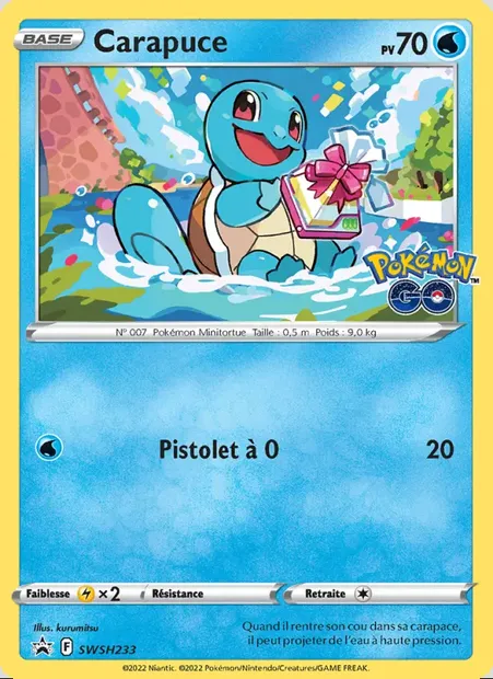 Carapuce, carte Pokémon SWSH 233 — extension Promo SWSH