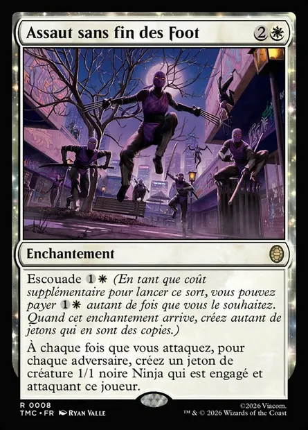 Assaut sans fin des Foot, carte Magic TMC 8 — extension Teenage Mutant Ninja Turtles Eternal