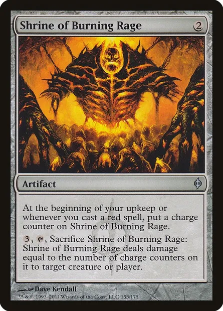 Shrine of Burning Rage, Magic card NPH 153 — New Phyrexia set