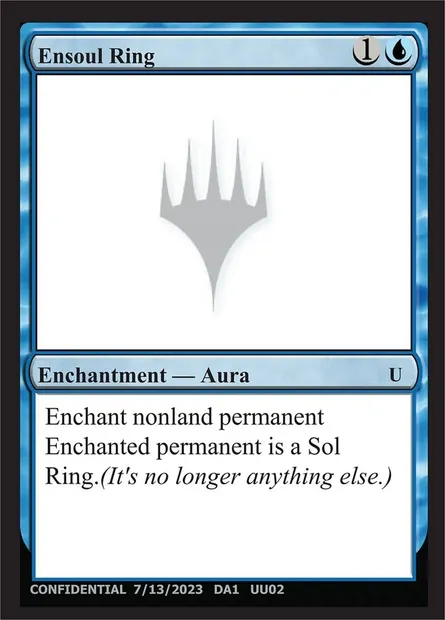 Ensoul Ring, carte Magic UNK UU02a — extension Unknown Event