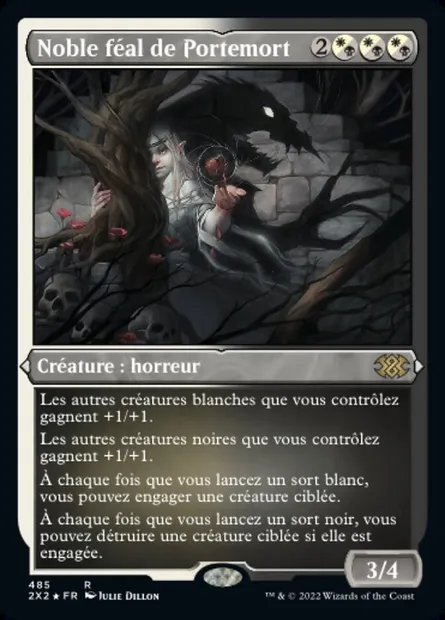 Noble féal de Portemort, carte Magic 2X2 485 — extension Double Masters 2022