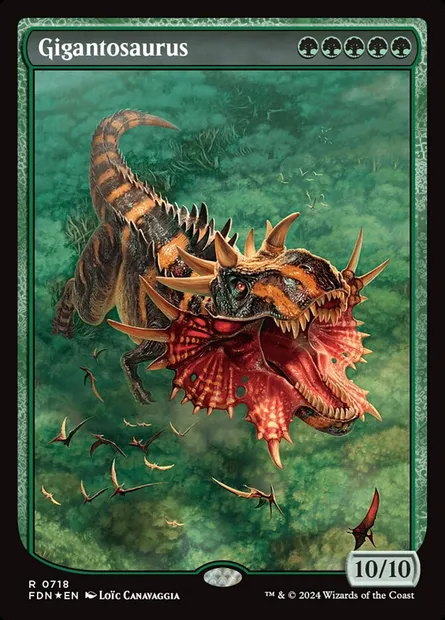 Gigantosaurus, Magic card FDN 718 — Foundations set