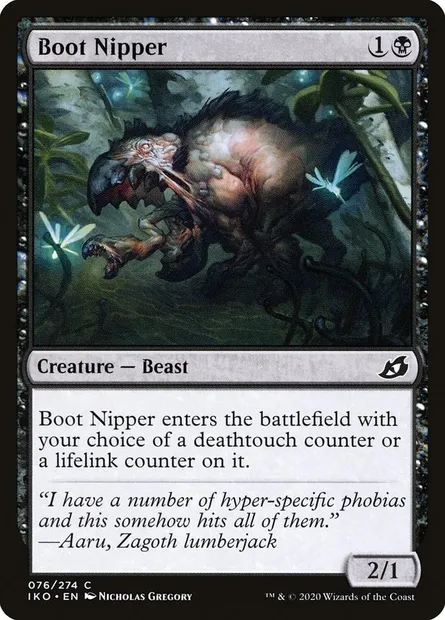 Boot Nipper, Magic card IKO 76 — Ikoria: Lair of Behemoths set
