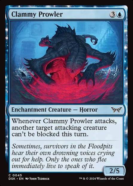 Clammy Prowler, Magic card DSK 45 — Duskmourn: House of Horror set