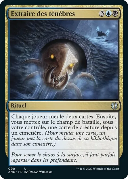Extraire des ténèbres, carte Magic ZNC 90 — extension Zendikar Rising Commander