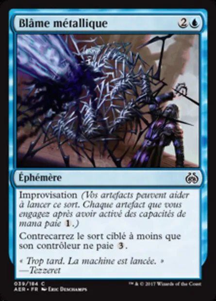 Blâme métallique, carte Magic AER 39 — extension La révolte éthérique