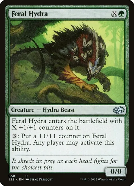 Feral Hydra, Magic card J22 658 — Jumpstart 2022 set