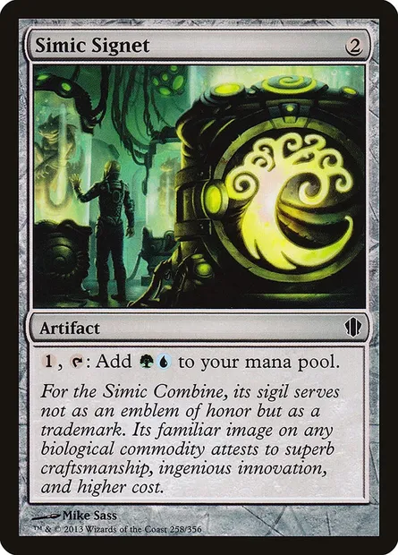 Simic Signet, Magic card C13 258 — Commander 2013 set