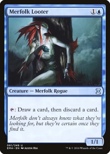 Merfolk Looter, Magic card EMA 61 — Eternal Masters set