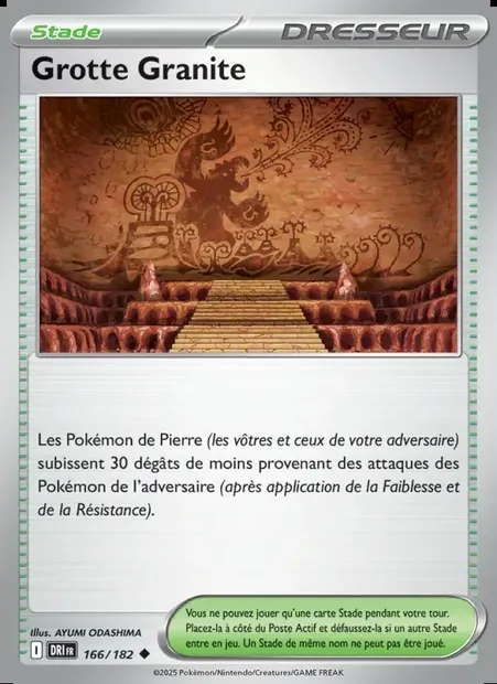 Grotte Granite, carte Pokémon DRI 166 — extension Rivalités Destinées