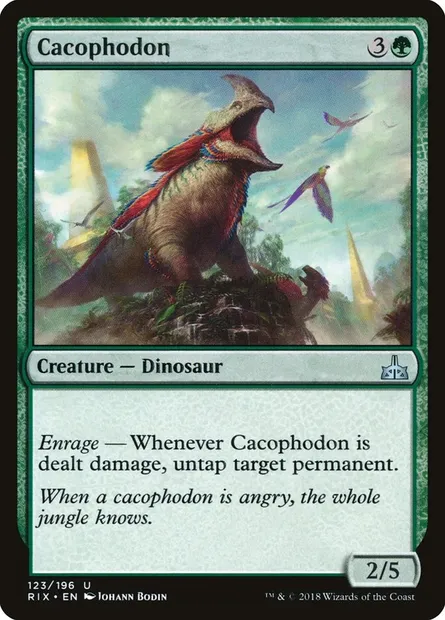 Cacophodon, Magic card RIX 123 — Rivals of Ixalan set