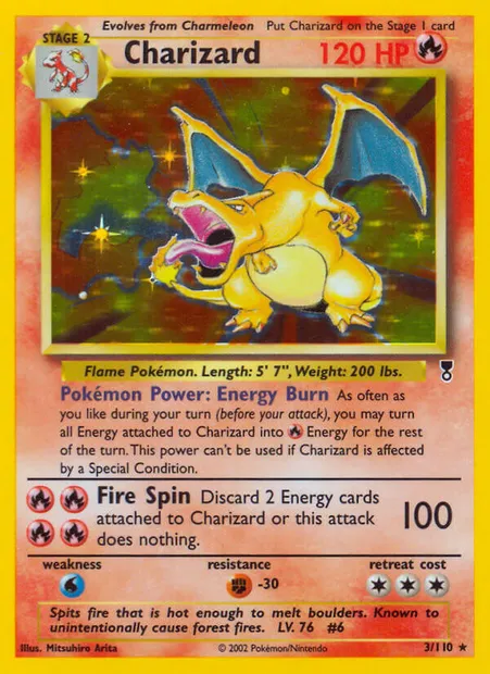 Dracaufeu, carte Pokémon LC 3 — extension Legendary Collection