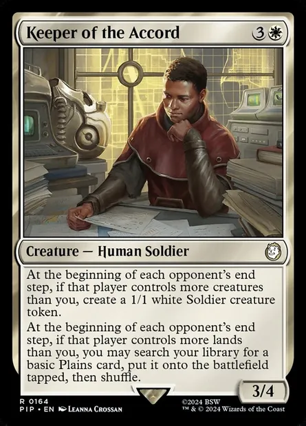 Keeper of the Accord, Magic card PIP 164 — Fallout set