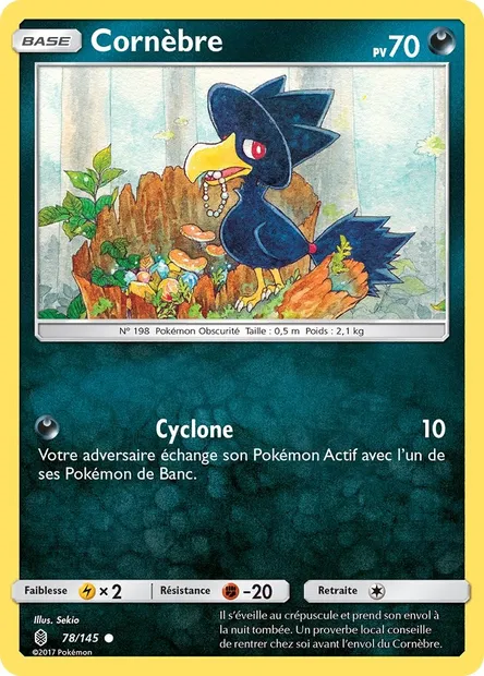 Cornèbre, carte Pokémon GRI 78 — extension Gardiens Ascendants