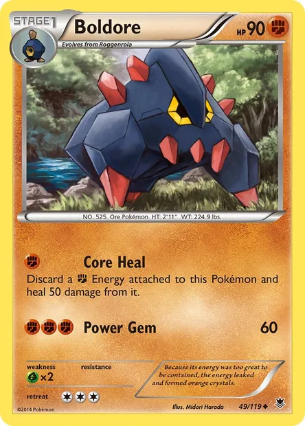 Boldore, Pokémon card PHF 49 — Phantom Forces set