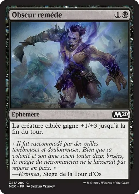Obscur remède, carte Magic M20 321 — extension Core Set 2020