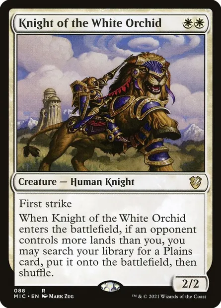 Knight of the White Orchid, Magic card MIC 88 — Midnight Hunt Commander set