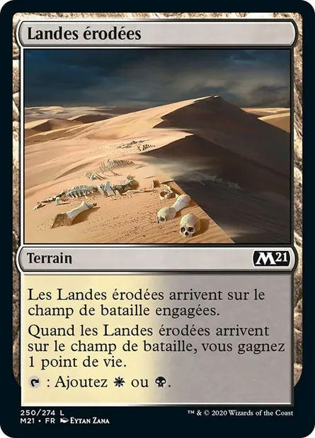 Landes érodées, carte Magic M21 250 — extension Core Set 2021