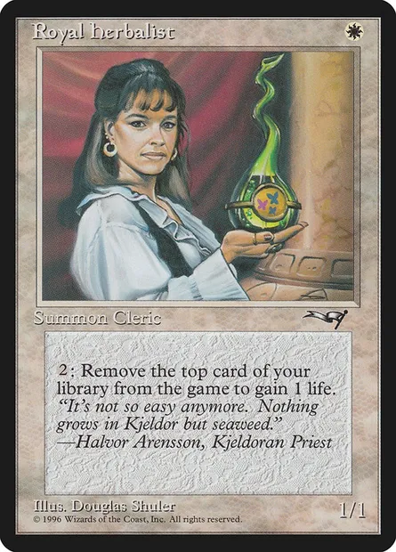 Herborisateur royal, carte Magic ALL 15b — extension Alliances