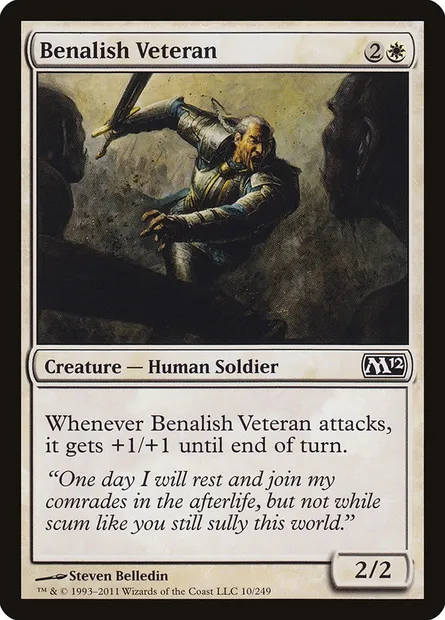 Benalish Veteran, Magic card M12 10 — Magic 2012 set