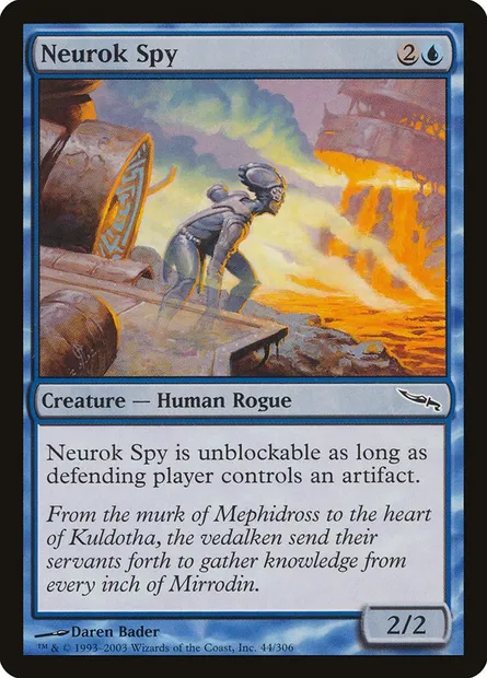 Neurok Spy, Magic card MRD 44 — Mirrodin set