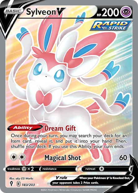 Sylveon V, Pokémon card EVS 183 — Evolving Skies set