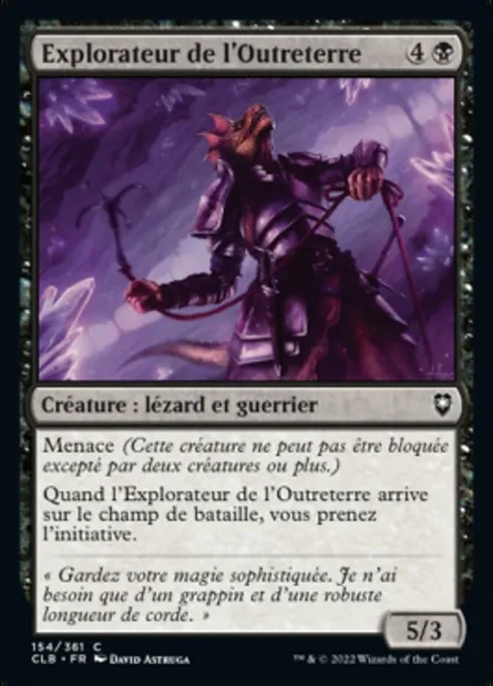Explorateur de l'Outreterre, carte Magic CLB 154 — extension Commander Légendes : la bataille de la Porte de Baldur