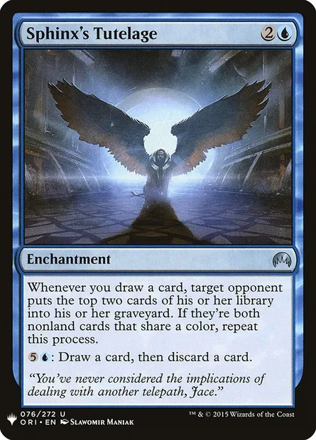 Sphinx's Tutelage, Magic card PLST ORI-76 — The List set