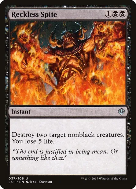 Rancune téméraire, carte Magic E01 37 — extension Archenemy: Nicol Bolas