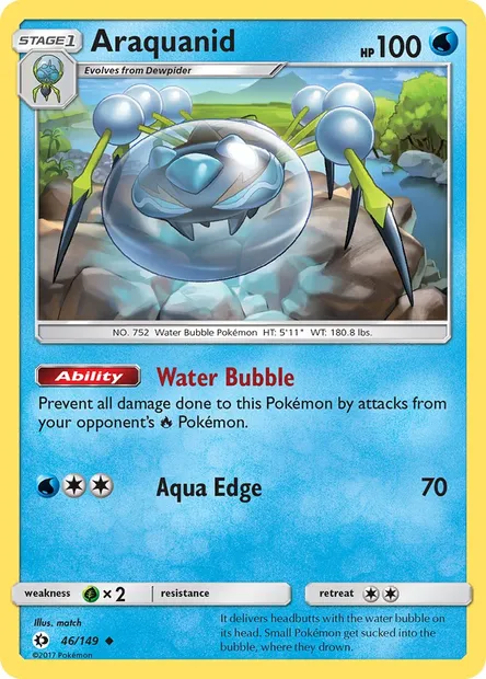 Araquanid, Pokémon card SUM 46 — Sun & Moon set