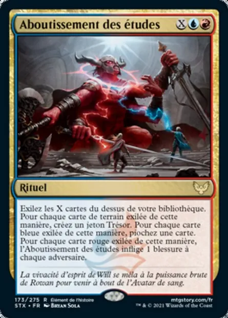 Aboutissement des études, carte Magic STX 173 — extension Strixhaven: l'Académie des Mages
