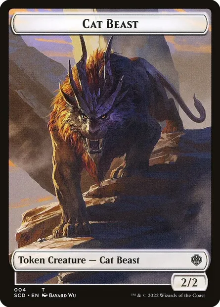 Cat Beast, Magic card TSCD 4 — Starter Commander Deck Tokens set